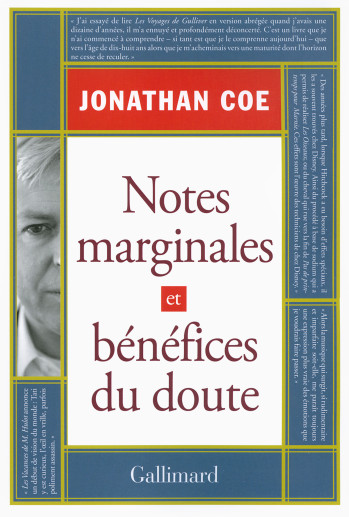 Notes marginales et bénéfices du doute - Jonathan Coe - GALLIMARD