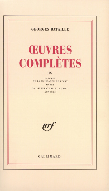 Œuvres complètes - Georges BATAILLE - GALLIMARD