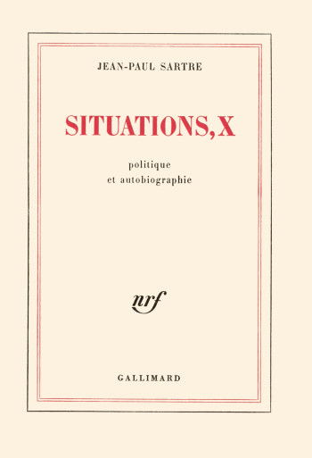 Situations - Jean-Paul Sartre - GALLIMARD