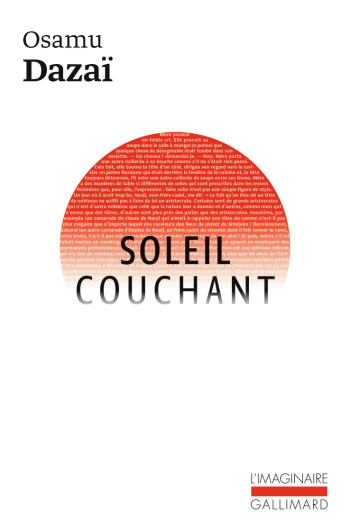 Soleil couchant -  DAZAI OSAMU - GALLIMARD