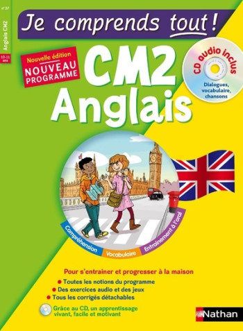 Je comprends tout ! Anglais CM2 + cd audio - Ghislaine Santoro - NATHAN