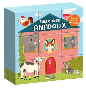 Mes cubes ani'doux - Mad Pillow - LANGUE AU CHAT