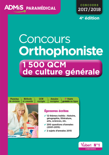 Concours Orthophoniste - 1 500 QCM de culture générale - Mélanie Hoffert - VUIBERT