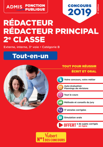 Concours Rédacteur territorial et Rédacteur principal 2e classe - Catégorie B - Tout-en-un - Olivier Bellégo - VUIBERT