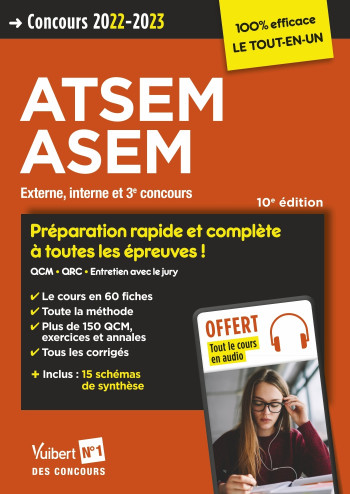 Concours ATSEM et ASEM - Catégorie C - Préparation rapide et complète à toutes les épreuves - Tout le cours en audio - Élodie Laplace - VUIBERT