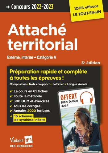 Concours Attaché territorial - Catégorie A - Préparation rapide et complète à toutes les épreuves ! - Olivier Bellégo - VUIBERT