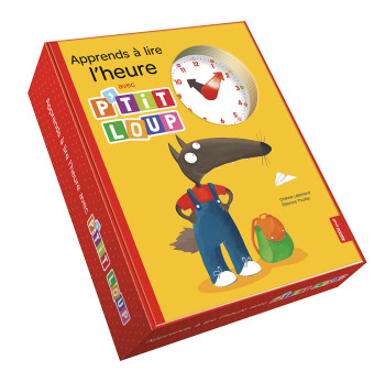 COFFRET APPRENDS À LIRE L'HEURE AVEC P'TIT LOUP + HORLOGE -  O. LALLEMAND/E. THUILLIER - AUZOU