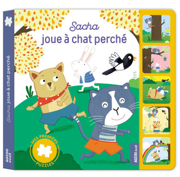 MES PREMIERS PUZZLES - SACHA JOUE A CHAT PERCHE - Bénédicte RIVIERE-MOLLARD - AUZOU