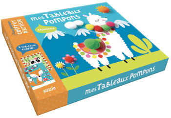 MON COFFRET D'ARTISTE - MES TABLEAUX POMPONS ANIMAUX - Christine SHELDON - AUZOU