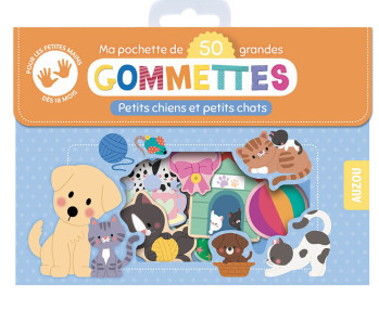 MA POCHETTE DE 100 GOMMETTES  - MA POCHETTE DE 50 GRANDES GOMMETTES - PETITS CHIENS ET PETITS CHATS - Sejung KIM - AUZOU