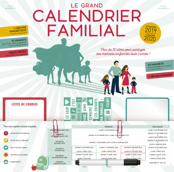 Le grand calendrier familial 2019-2020 - Valérie Videau - FLEURUS