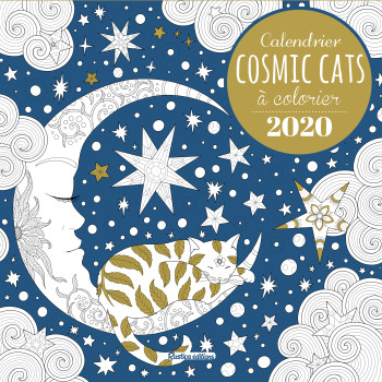 Calendrier Cosmic Cats à colorier 2020 - Marica Zottino - RUSTICA