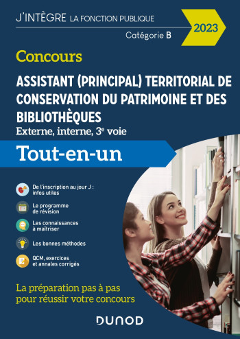 Concours Assistant (principal) territorial de conservation du patrimoine et des bibliothèques - 2023 - Gabriel  Féraud - DUNOD