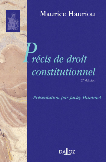 Précis de droit constitutionnel - Maurice Hauriou - DALLOZ