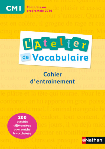 L'Atelier de Vocabulaire - cahier exercices - CM1 - Marianne André-Kerebel - NATHAN