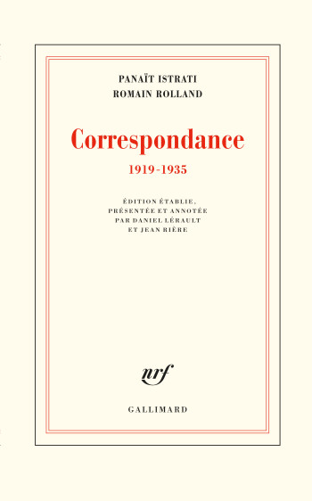 Correspondance - Romain Rolland - GALLIMARD