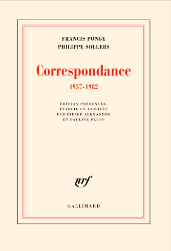 Correspondance - Francis Ponge - GALLIMARD