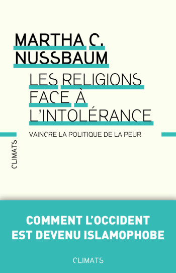 Les Religions face à l'intolérance - Martha Nussbaum - CLIMATS