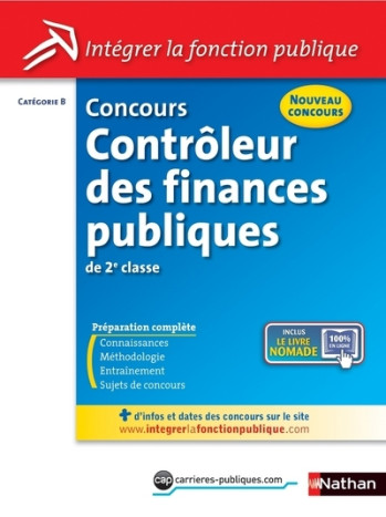 CONTROLEUR DES FINANCES PUBLIQUES (INTEGRER LA FONCTION PUBLIQUE) CATEGORIE B N7 2013 - Pascal Tuccinardi - NATHAN