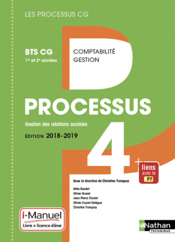 Processus 4 BTS CG 1ère et 2ème années (Les processus CG) Livre + Licence élève - 2018 - Atika Baudet - NATHAN