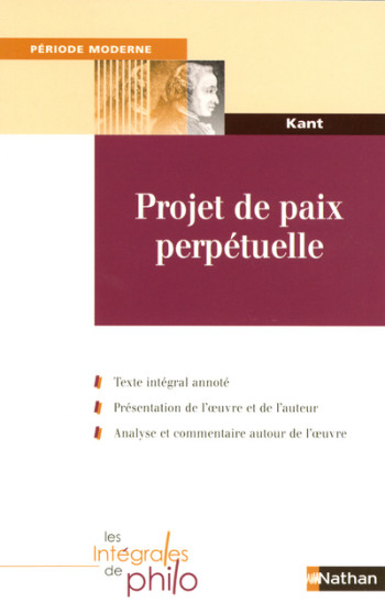 INT PHIL KANT PROJET DE PAIX - Jean-Jacques Barrère - NATHAN