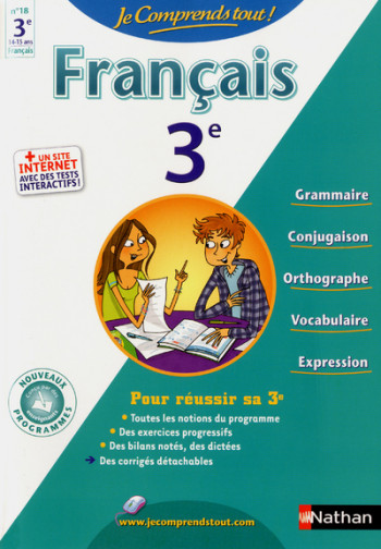 JE COMPRENDS TOUT ! FRANCAIS 3E - Céline Mimouni - NATHAN