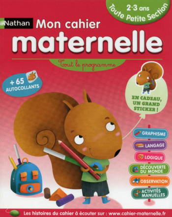 MON CAHIER MATERNELLE TOUTE PETITE SECTION 2-3 ANS - Anne Popet - NATHAN