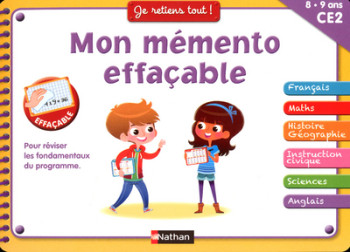 Mon mémento effaçable CE2 -  Collectif - NATHAN