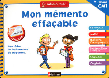 Mon mémento effaçable CM1 -  Collectif - NATHAN