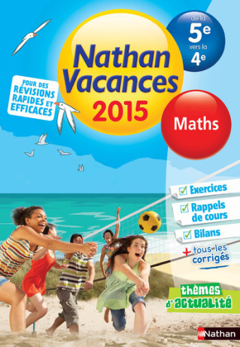 Cahier de vacances 2015 Maths de la 5e vers la 4e - Jean-Paul Louis - NATHAN