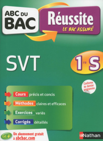 ABC du BAC Réussite Sciences et Vie de la Terre 1ère S - Frédéric Lalevée - NATHAN