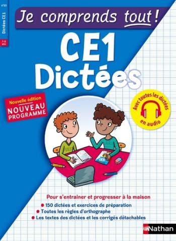 Dictées CE1 - Je comprends tout ! - Isabelle Petit-Jean - NATHAN