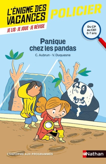 Enigmes des Vacances CP-CE1 Panique chez les pandas - Claudine Aubrun - NATHAN