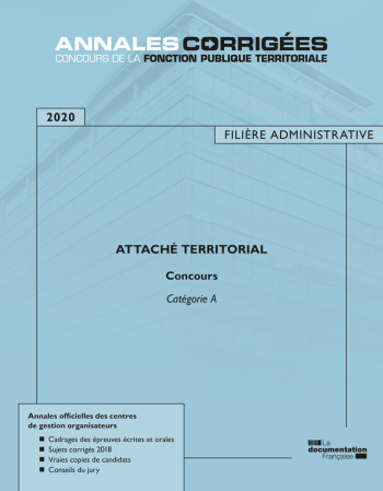 Attaché territorial 2020 concours catégorie A filière administrative - XXX - DOC FRANCAISE