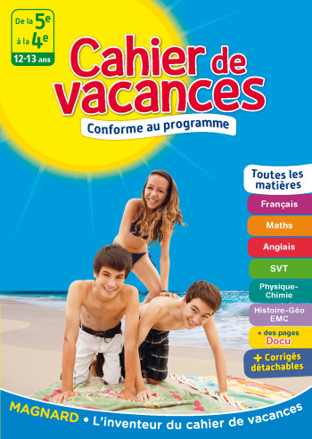 Cahier de vacances - De la 5e à la 4e - XXX - MAGNARD