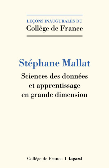 Sciences des données - Stéphane Mallat - FAYARD