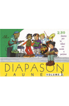 Diapason jaune t.1 -  230 chants pour enfants avec partitions et accords