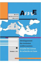 Ame (annales mediterraneennes d'economie) n 5 : developpement des territoires mediterraneens