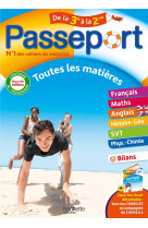 Passeport : toutes les matieres  -  cahier de vacances  -  de la 3e a la 2de