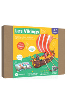 Les vikings - kit ludo-educatif 3-7 ans - fabrique ton drakkar et pars en exploration !