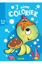 J'aime colorier : tortue  -  3/5 ans