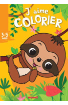 J'aime colorier : paresseux  -  3/5 ans