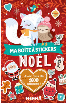 Ma boite a stickers - noel (renard blanc et oiseau) - avec plus de 1000 stickers !