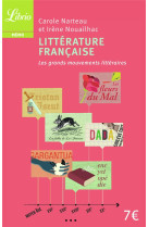 Litterature francaise  -  les grands mouvements litteraires