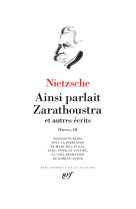 Oeuvres tome 3 : ainsi parlait zarathoustra et autres recits