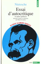 Essai d'autocritique, et autres prefaces