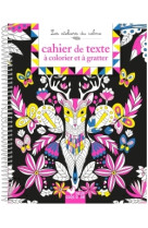 Cahier de texte à colorier et à gratter