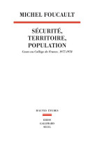 Securite, territoire, population