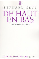 De haut en bas - philosophie des listes