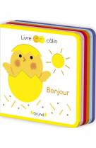 Livre calin mini feutrine - bonjour